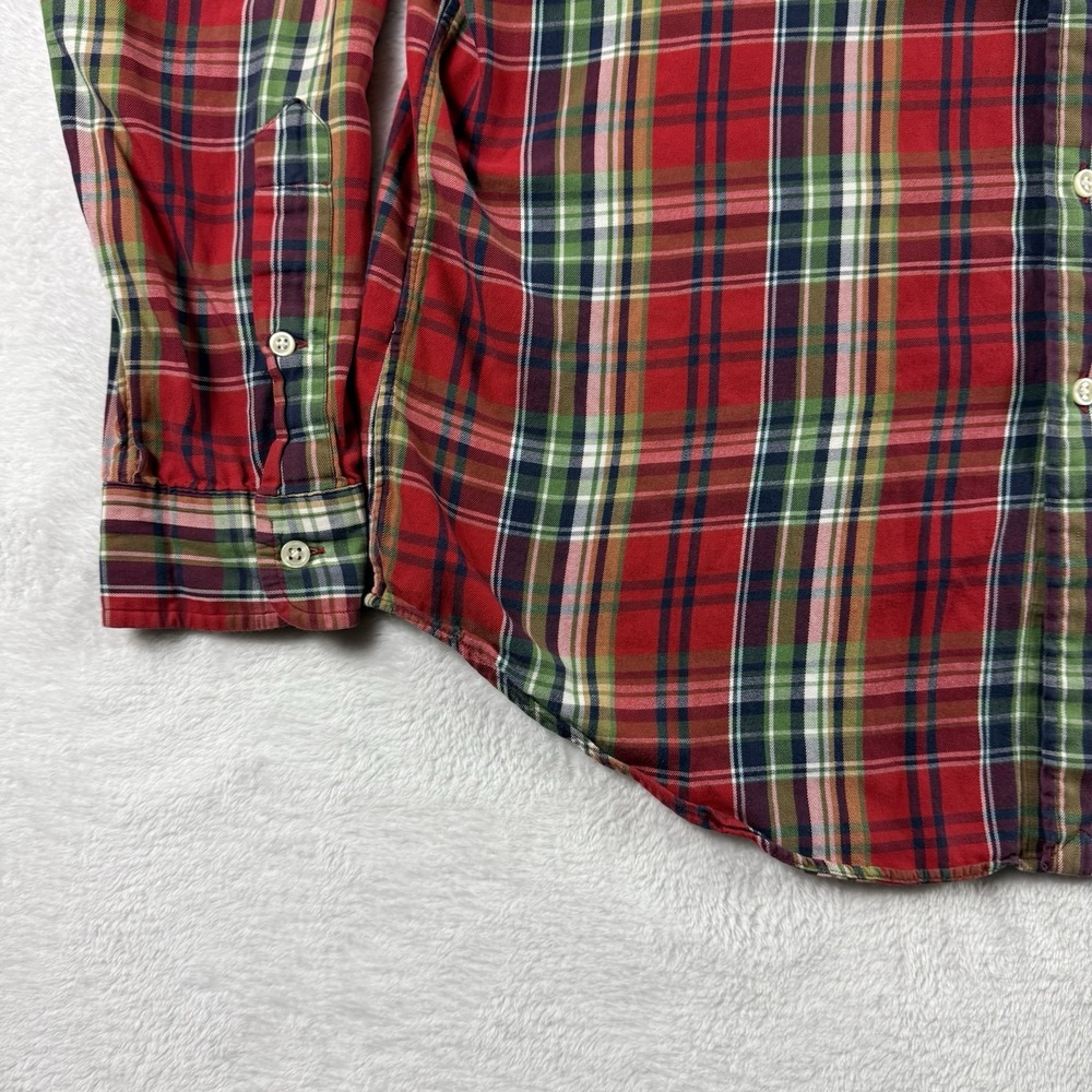 Ralph Lauren Shirt Mens Large Red Plaid Button Down Pony Classic Fit Preppy - Picture 5 of 14